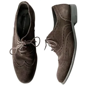 John Varvatos USA Brown Suede Wingtip Oxfords | 9