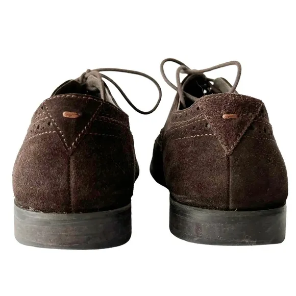 John Varvatos USA Brown Suede Wingtip Oxfords | 9