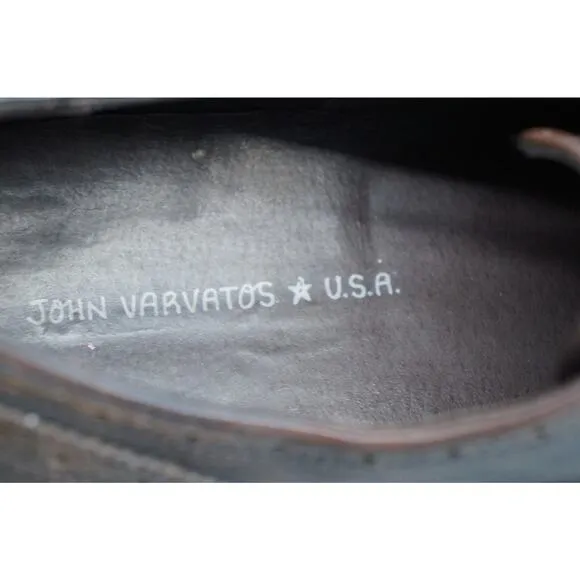 John Varvatos USA Distressed Brown Cap Toe Oxfords Shoes Mens 11