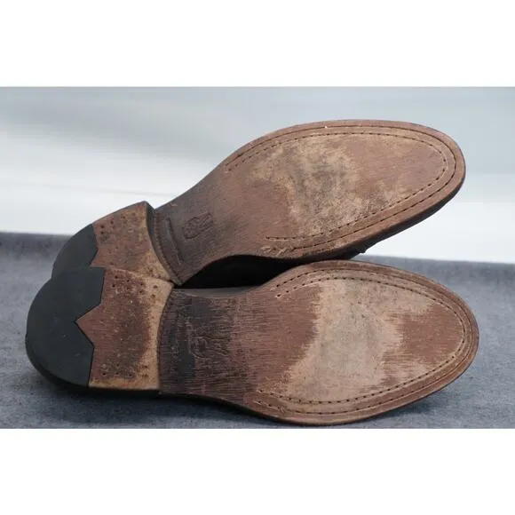 John Varvatos USA Distressed Brown Cap Toe Oxfords Shoes Mens 11