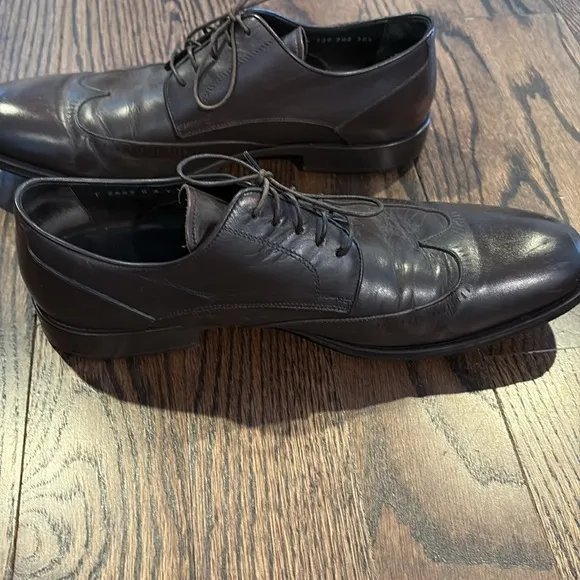 John Varvatos Wingtip Men’s Oxford Dark Brown Leather Shoes Made In Italy 10.5