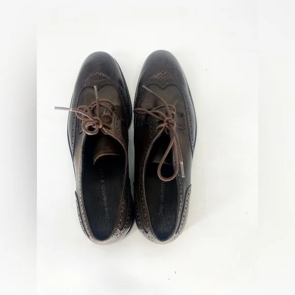 John Varvatos Wingtip Oxfords Leather Lace Up sz 8.5