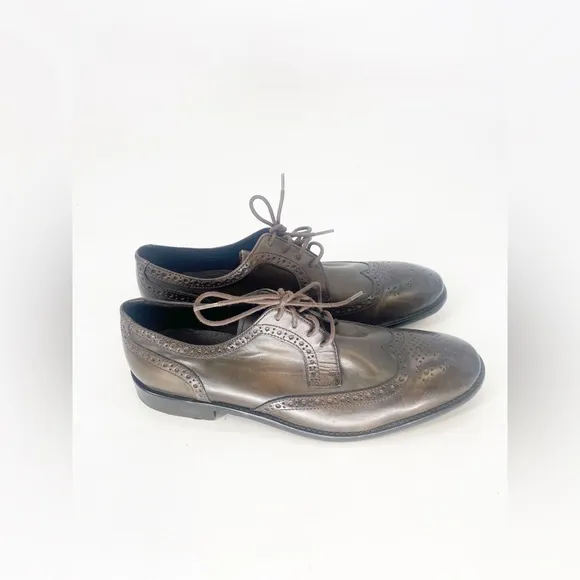 John Varvatos Wingtip Oxfords Leather Lace Up sz 8.5