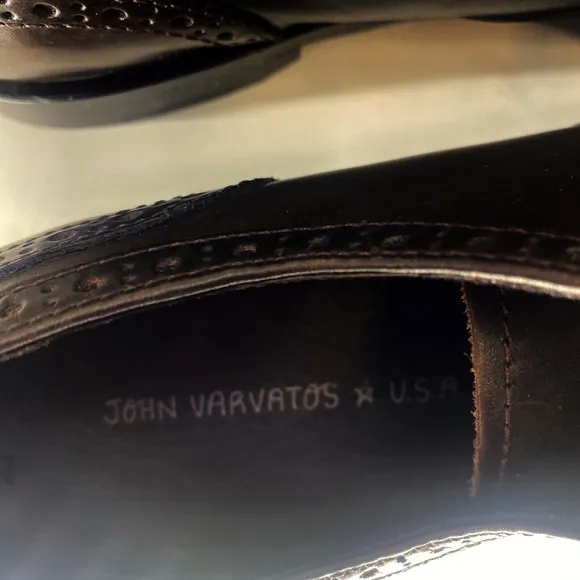 John Varvatos Wingtip Oxfords Leather Lace Up sz 8.5