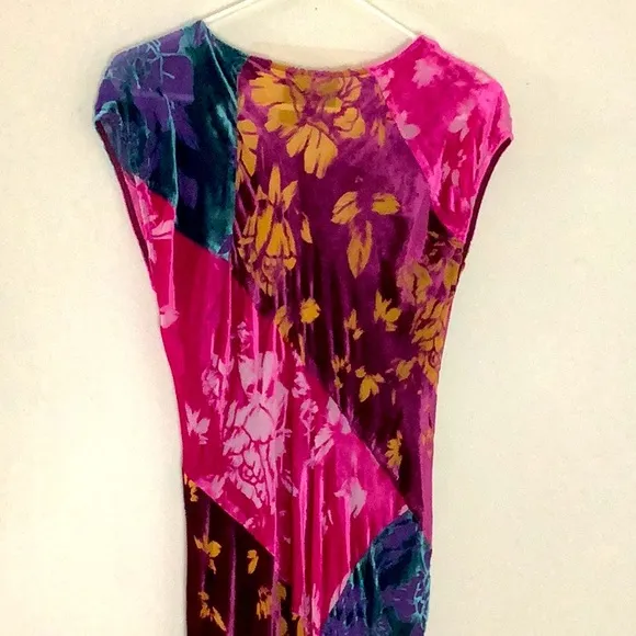 Johnny Was Jade Colorful Short Sleeve Burn Out Maxi Dress Whimsigoth Fairy Goth