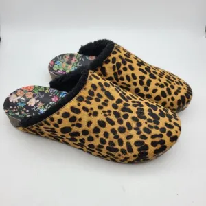 Johnny Was women clogs slip on Cheetah Print Genuine Calf Hair Mules Size 7 new
