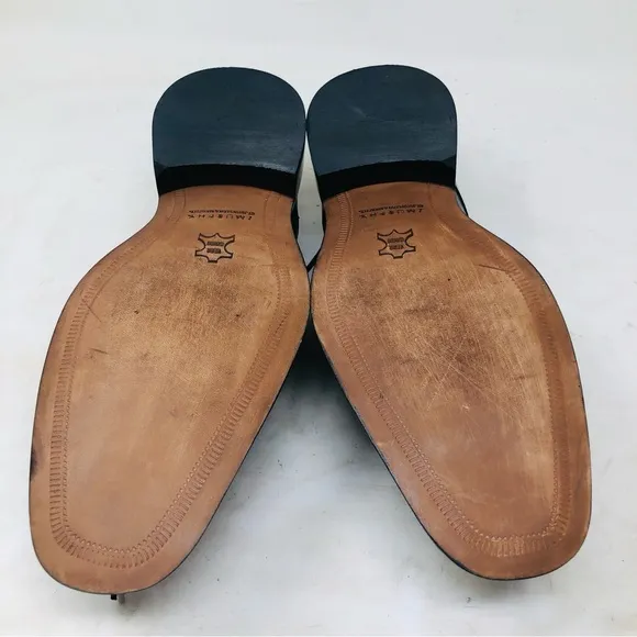 Johnston &amp; Murphy Black Leather Cap Toe Oxfords