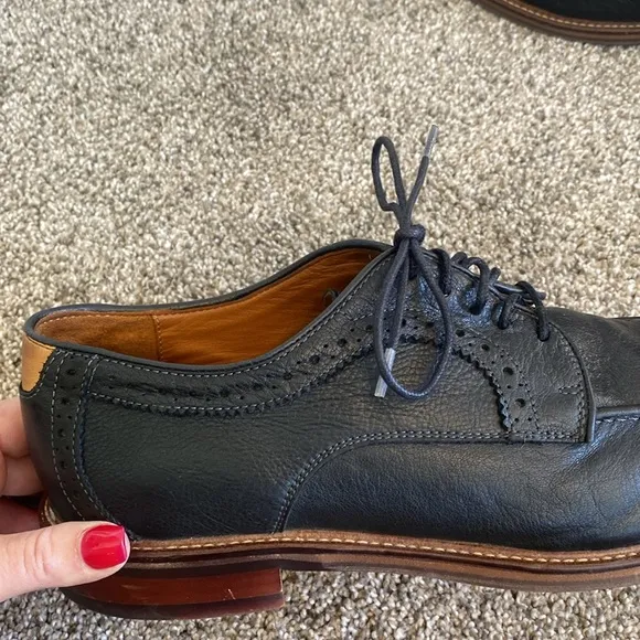 Johnston &amp; Murphy Black Men's Warner Y-moc Lace-up Oxfords 10