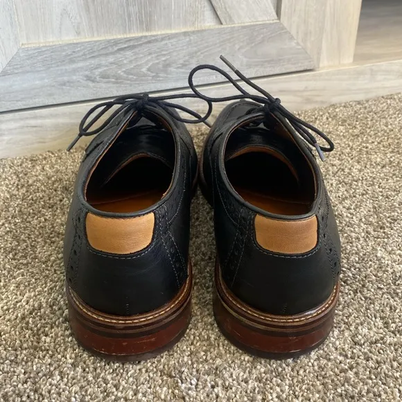 Johnston &amp; Murphy Black Men's Warner Y-moc Lace-up Oxfords 10