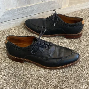 Johnston &amp; Murphy Black Men's Warner Y-moc Lace-up Oxfords 10