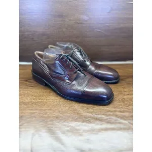 Johnston &amp; Murphy Brown Cap Toe Oxfords Italy Mens 10.5 W