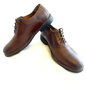 Johnston &amp; Murphy Brown Leather Oxford Style Dress Shoes Men’s Sz 10