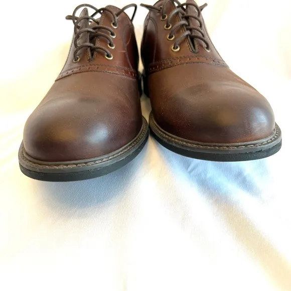 Johnston &amp; Murphy Brown Leather Oxford Style Dress Shoes Men’s Sz 10