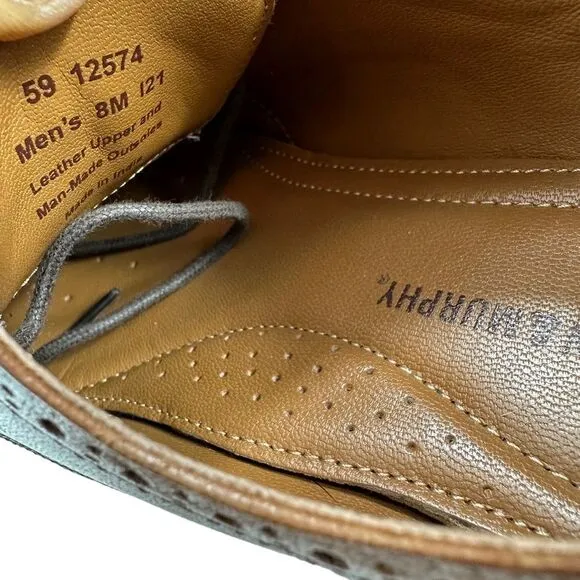 Johnston &amp; Murphy Leather Cap Toe Oxfords