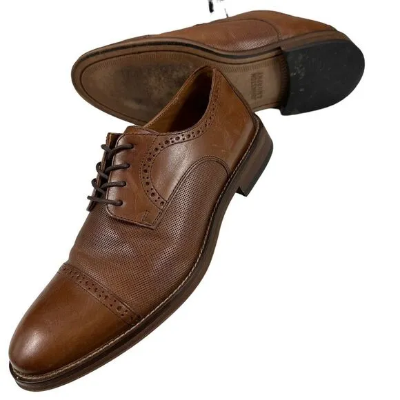 Johnston &amp; Murphy Leather Cap Toe Oxfords