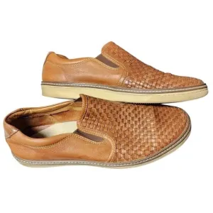 Johnston &amp; Murphy Leather Slip Ons Mens 10.5 Brown Comfort