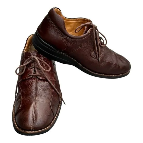 Johnston &amp; Murphy Men's Brown Leather Lace Up Shuler Bicycle Oxfords Size 9.5