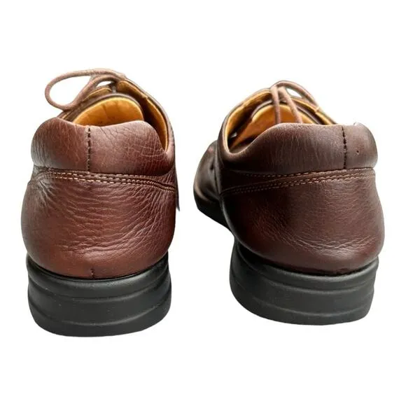 Johnston &amp; Murphy Men's Brown Leather Lace Up Shuler Bicycle Oxfords Size 9.5