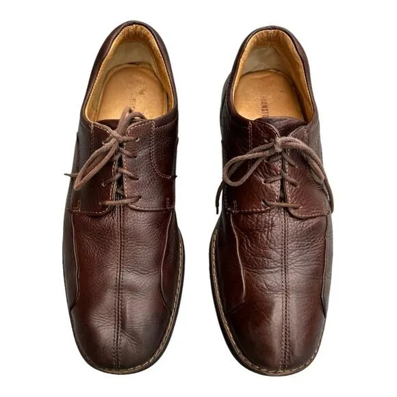 Johnston &amp; Murphy Men's Brown Leather Lace Up Shuler Bicycle Oxfords Size 9.5