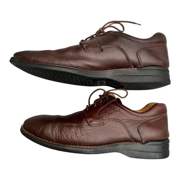 Johnston &amp; Murphy Men's Brown Leather Lace Up Shuler Bicycle Oxfords Size 9.5