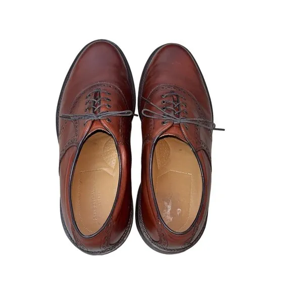 Johnston &amp; Murphy Men's Brown Leather Noonan Saddle Oxford Sz 12W