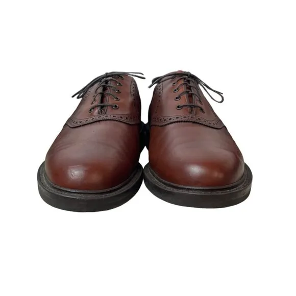 Johnston &amp; Murphy Men's Brown Leather Noonan Saddle Oxford Sz 12W