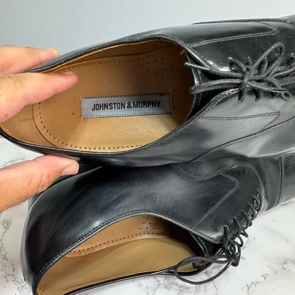 Johnston &amp; Murphy Men’s Cap Toe Oxfords sz 14 Leather # Box H866