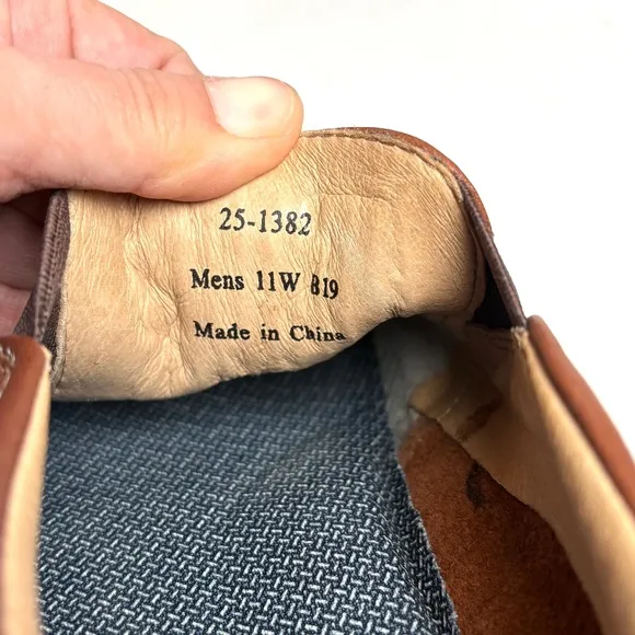 Johnston &amp; Murphy Men's Cognac Sheepskin Woven Trainers | 11W
