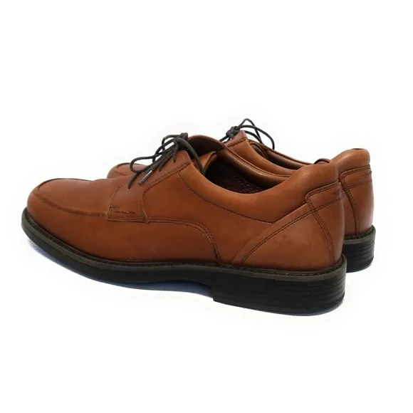 Johnston &amp; Murphy Mens XC4 Stanton Moc Toe Lace Up Oxfords in Cognac Size 10.5