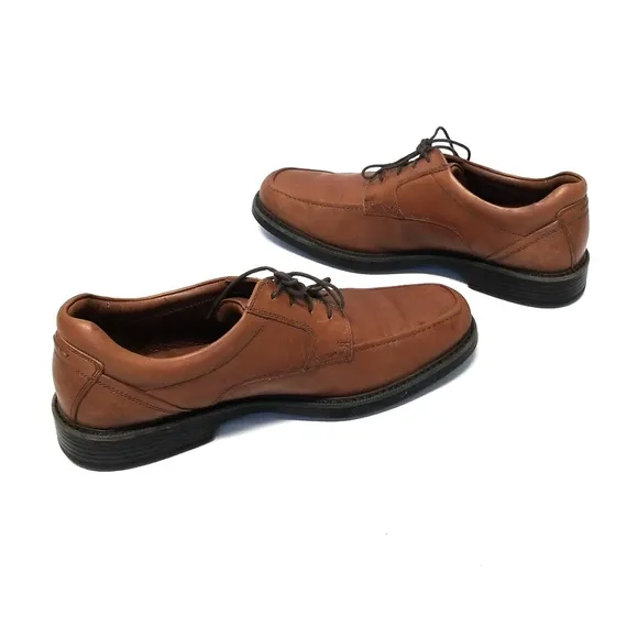 Johnston &amp; Murphy Mens XC4 Stanton Moc Toe Lace Up Oxfords in Cognac Size 10.5