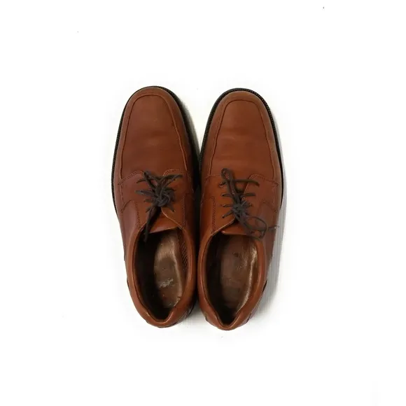 Johnston &amp; Murphy Mens XC4 Stanton Moc Toe Lace Up Oxfords in Cognac Size 10.5