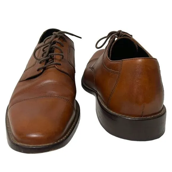 JOHNSTON &amp; MURPHY Men's Lancaster Cap Toe Oxfords 10