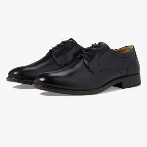 Johnston &amp; Murphy NIB 10 Black Lewis Lace Up Oxfords Leather Shoe Plain Toe