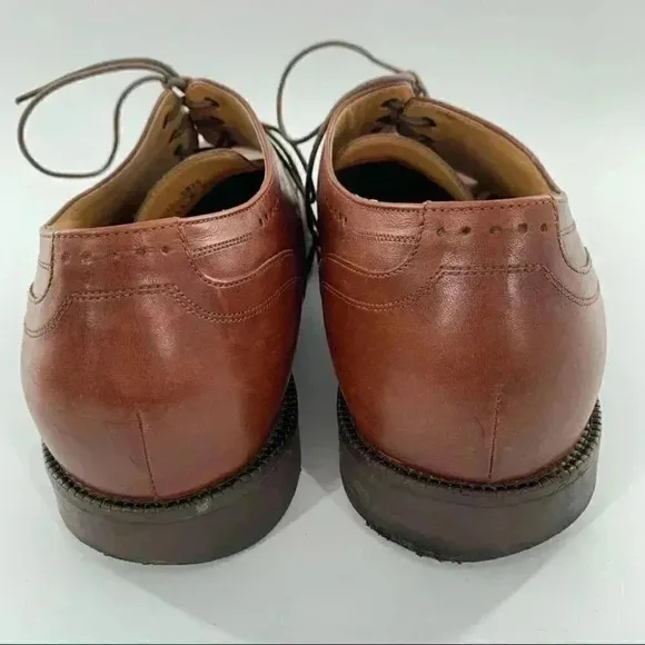 Johnston &amp; Murphy signature series mens Oxfords size 11 brown leather cap toe