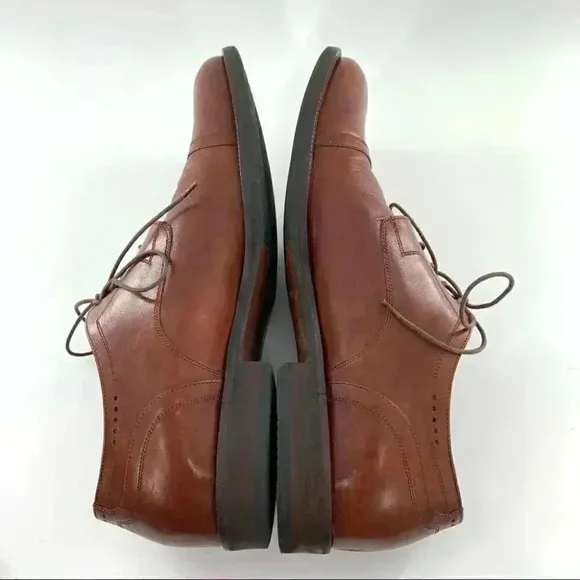 Johnston &amp; Murphy signature series mens Oxfords size 11 brown leather cap toe