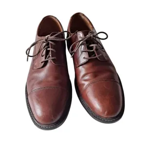 Johnston &amp; Murphy Tabor Lace Up Cap Toe Leather Oxford Shoes Brown Mens Siz 11.5
