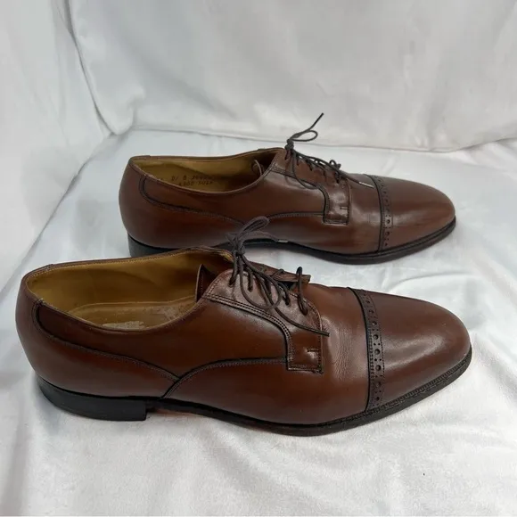 Johnston &amp; Murphy Tan Tumbled Full Grain Hawthorn Cap Toe