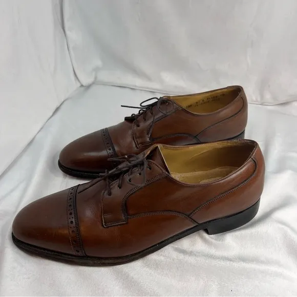 Johnston &amp; Murphy Tan Tumbled Full Grain Hawthorn Cap Toe