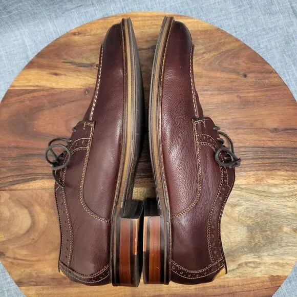 Johnston &amp; Murphy Warner Y-Moc Oxford Caramel Men's 11.5 D