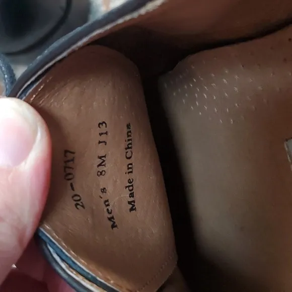 Johnston and Murphy black wingtip oxfords