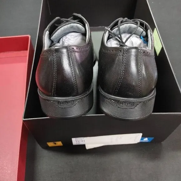 Johnston and Murphy Maddox Black Cap Toe Leather Oxfords 10 XW