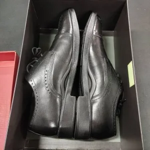 Johnston and Murphy Maddox Black Cap Toe Leather Oxfords 10 XW