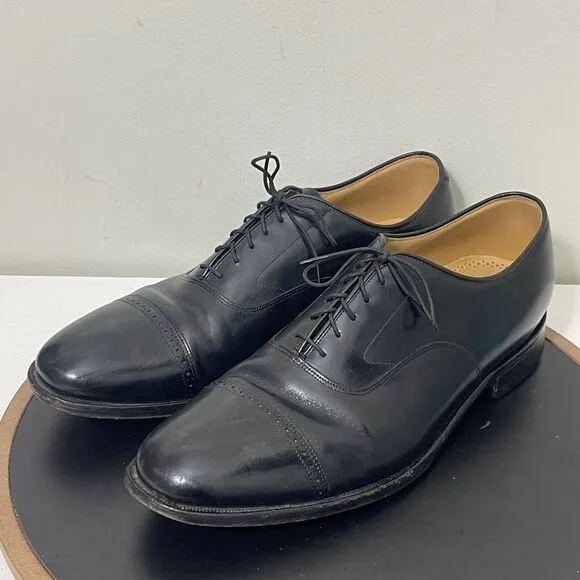 Johnston Murphy Aristocraft Cap Toe Oxfords Dress Shoe Mens Size 13 D/B Black