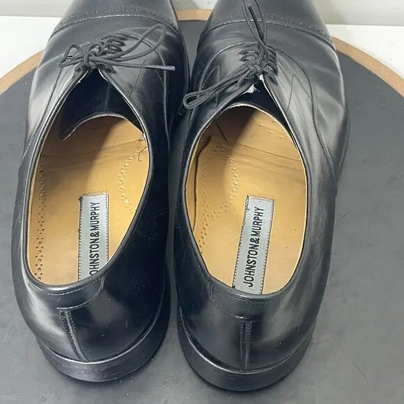 Johnston Murphy Aristocraft Cap Toe Oxfords Dress Shoe Mens Size 13 D/B Black
