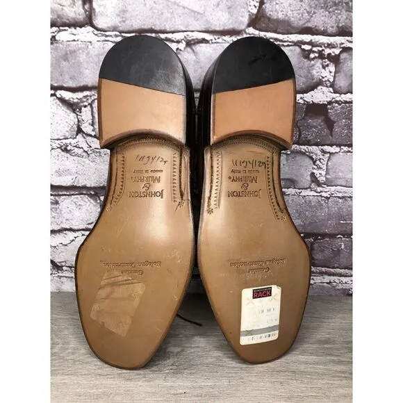 Johnston Murphy Domani Brown Leather Cap Toe Oxfords Shoes Men’s Sz 9M US/42EU