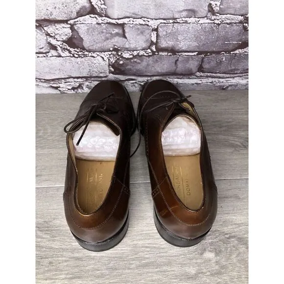 Johnston Murphy Domani Brown Leather Cap Toe Oxfords Shoes Men’s Sz 9M US/42EU