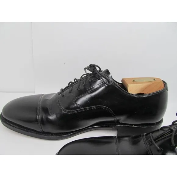 Johnston Murphy Optima Comfort Mens Black Leather Cap Toe Oxfords Size US 9 3E/E