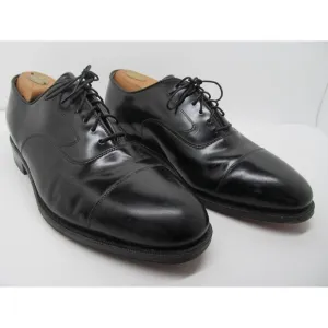 Johnston Murphy Optima Comfort Mens Black Leather Cap Toe Oxfords Size US 9 3E/E