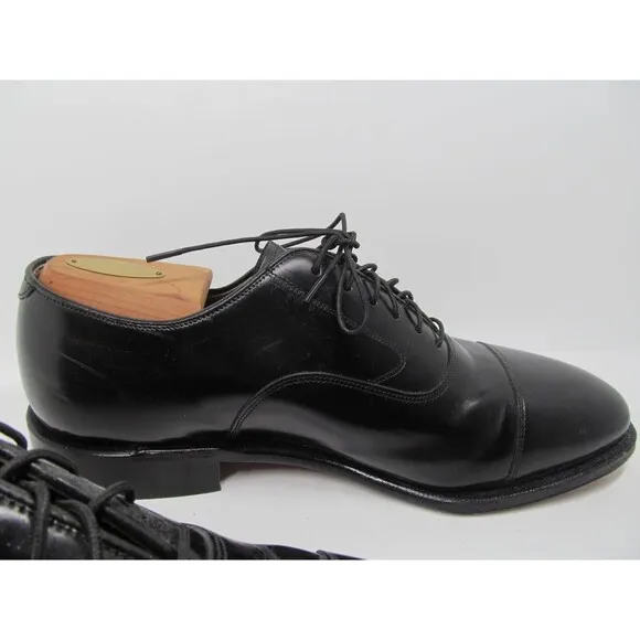 Johnston Murphy Optima Comfort Mens Black Leather Cap Toe Oxfords Size US 9 3E/E