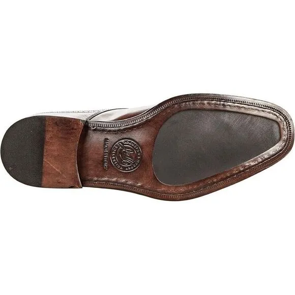 Johnston &amp; Murphy Ellsworth Cap Toe Oxfords Men's 10 Brown Leather Shoes ZPO1557